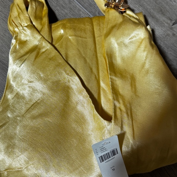 NWT! BY ANTHROPOLOGIE CANARY SLEEVELESS V-NECK MIDI SLIP DRESS - SIZE MEDIUM🕸️ - Picture 10 of 11